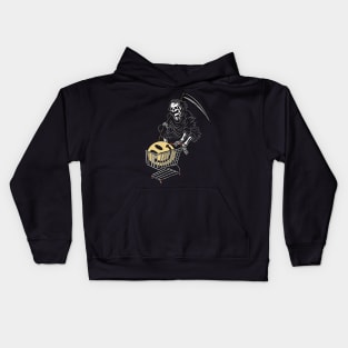 Shopping Skull, Shopping Skeleton, Shoping Kids Hoodie